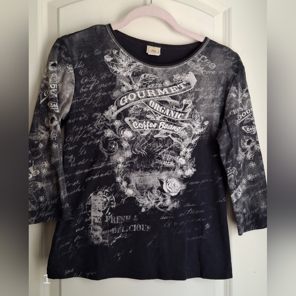 Vintage y2k womens blouse small punk rave grunge whymsygoth Dreams emo rave art